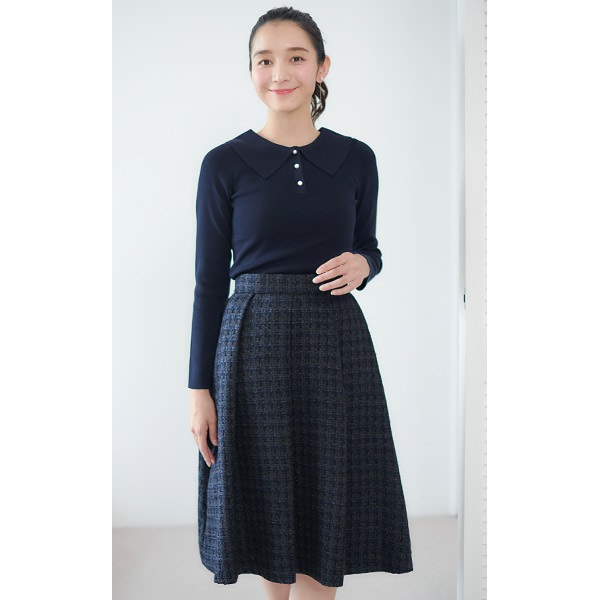 ファンシーツイードタックフレアスカート｜キタムラオンラインショップ 