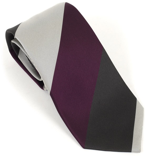 ネクタイ《ワイドストライプ》(パープル)