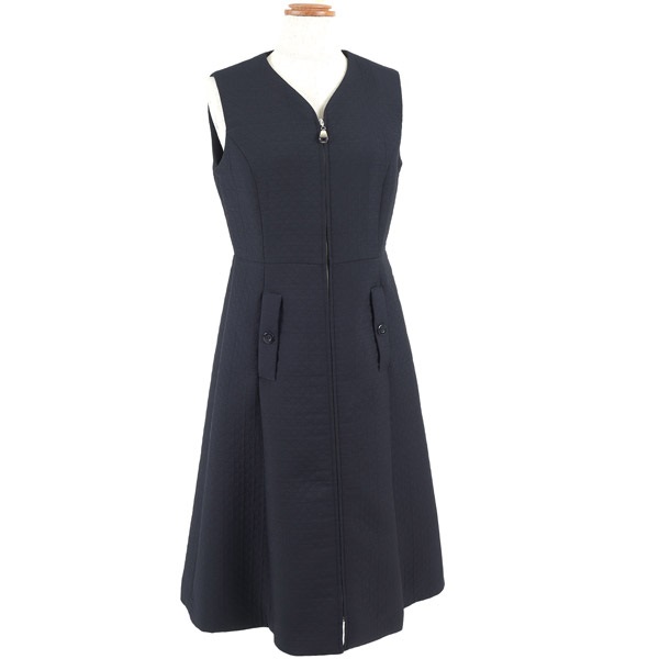 オリジナルキルティングジャガードジャンパースカート(ダークブルー-S(36))