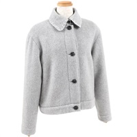 ダブルフェイスショートコート(ライトグレー-M(38))