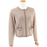 配色ニットカーディガン(ベージュ-M(38))