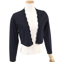 フリルボレロニットカーディガン(ダークブルー-M(38))