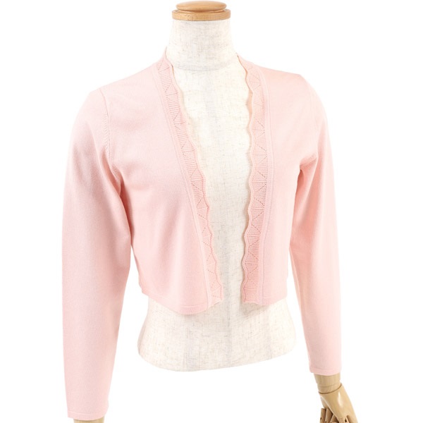 フリルボレロニットカーディガン(ピンク-M(38))