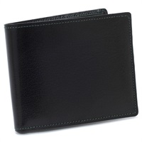 二折財布(ブラック／グリーンステッチ)