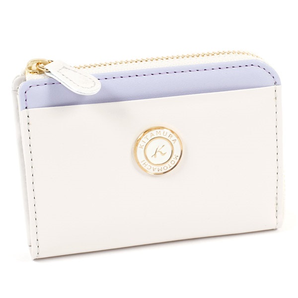 小銭入れ(ライトグレー／ラベンダー)