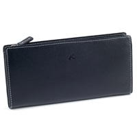 長財布(ダークブルー／アイスブルーステッチ)