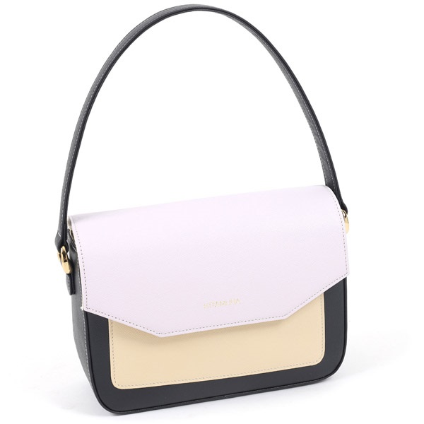 ハンドバッグ(ダークブルー／ラベンダー)