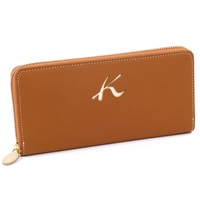 長財布(キャメル／アイボリーステッチ)