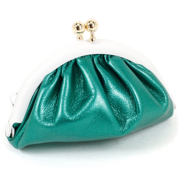 小銭入れ(パールグリーン／ホワイト)