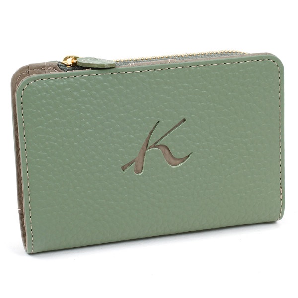 二折財布(カーキ／サンドベージュ)