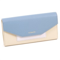 長財布(ベージュ／ブルーグレー)