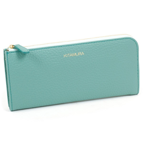 長財布(グリーン／アイスブルー)