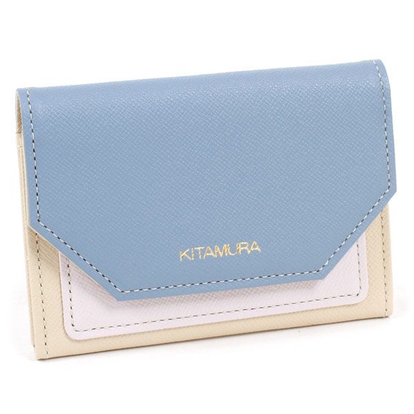 名刺入れ(ベージュ／ブルーグレー)