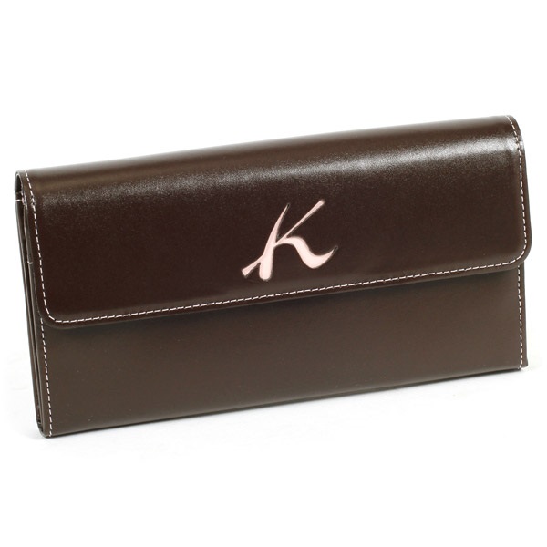 長財布(チョコ／ピンク)