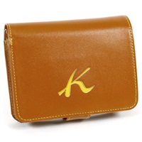 二折財布(キャメル／イエロー)