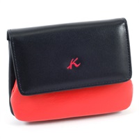 二折財布(ダークブルー／レッド)