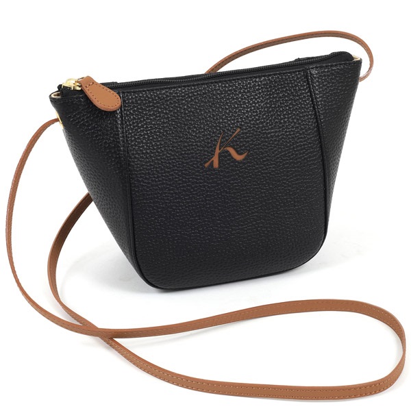 ショルダーバッグ(ブラック／キャメル)