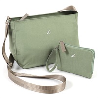 ショルダーバッグ(グリーン／サンドベージュ)