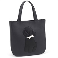 セミショルダーバッグ（トイプードル）(ダークブルー／ブラック)