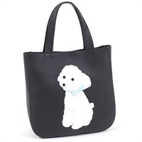 セミショルダーバッグ（トイプードル）(ダークブルー／ホワイト【入荷予定日：2月15日】)