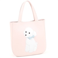 セミショルダーバッグ（トイプードル）(ピンク／ホワイト)