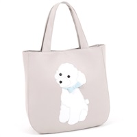 セミショルダーバッグ（トイプードル）(ライトグレー／ホワイト【入荷予定日：2月15日】)