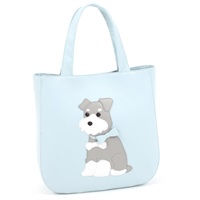 セミショルダーバッグ（ミニチュア・シュナウザー）(アイスブルー／グレー)