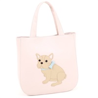 セミショルダーバッグ（フレンチブル）(ピンク／ベージュ)