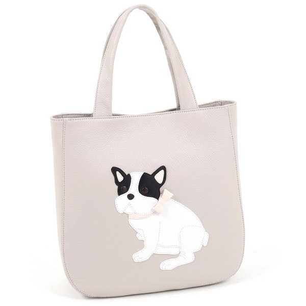 セミショルダーバッグ（フレンチブル）(ライトグレー／ブラック)