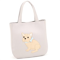 セミショルダーバッグ（フレンチブル）(ライトグレー／ベージュ)