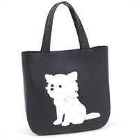 セミショルダーバッグ（チワワ）(ダークブルー／ホワイト)