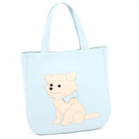 セミショルダーバッグ（チワワ）(アイスブルー／ベージュ)