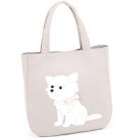 セミショルダーバッグ（チワワ）(ライトグレー／ホワイト【入荷予定日：2月15日】)