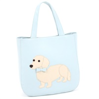 セミショルダーバッグ（ダックスフンド）(アイスブルー／ベージュ【入荷予定日：2月15日】)