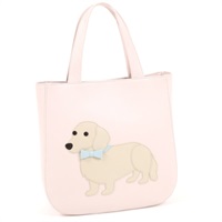 セミショルダーバッグ（ダックスフンド）(ピンク／ベージュ)