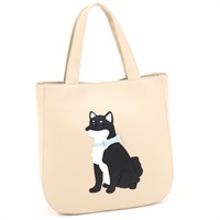 セミショルダーバッグ（柴犬）(ライトベージュ／ブラック)