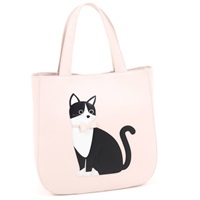 セミショルダーバッグ（ネコ）(ピンク／ブラック【入荷予定日：1月25日】)