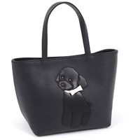 ハンドバッグ（トイプードル）(ダークブルー／ブラック)