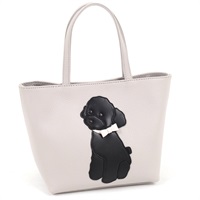 ハンドバッグ（トイプードル）(ライトグレー／ブラック【入荷予定日：1月25日】)