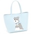 ハンドバッグ（ミニチュア・シュナウザー）(アイスブルー／グレー)