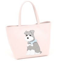 ハンドバッグ（ミニチュア・シュナウザー）(ピンク／グレー)