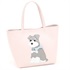 ハンドバッグ（ミニチュア・シュナウザー）(ピンク／グレー)