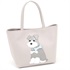 ハンドバッグ（ミニチュア・シュナウザー）(ライトグレー／グレー)