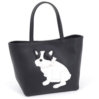 ハンドバッグ（フレンチブル）(ダークブルー／ブラック)