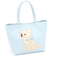 ハンドバッグ（チワワ）(アイスブルー／ベージュ)