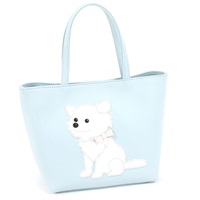 ハンドバッグ（チワワ）(アイスブルー／ホワイト)