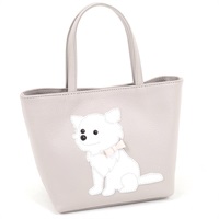 ハンドバッグ（チワワ）(ライトグレー／ホワイト)