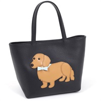 ハンドバッグ（ダックスフンド）(ダークブルー／キャメル【入荷予定日：1月25日】)