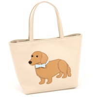 ハンドバッグ（ダックスフンド）(ライトベージュ／キャメル【入荷予定日：1月25日】)