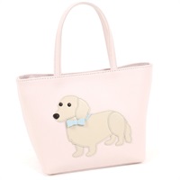 ハンドバッグ（ダックスフンド）(ピンク／ベージュ)